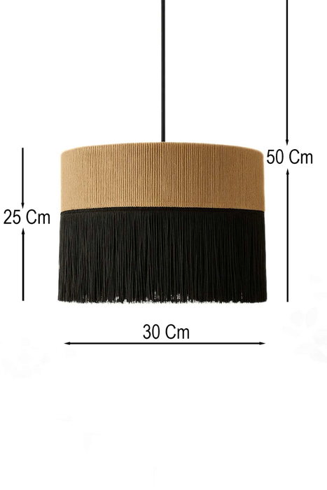 Opviq Tenabra Lámpara de Macramé Beige y Negro Opviq Tenabra Lámpara de Macramé Beige y Negro